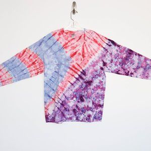 Ice Dyed Long Sleeve T-Shirt: Unisex XL